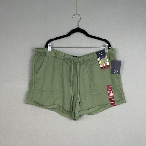 GAP Shorts Womens XL Green Casual Lounge Comfort Coastal Resort Vacay Tencel - Picture 1 of 11